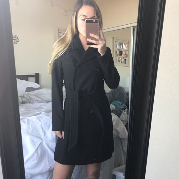 Express Jackets & Blazers - Express Belted Wool Trench Coat